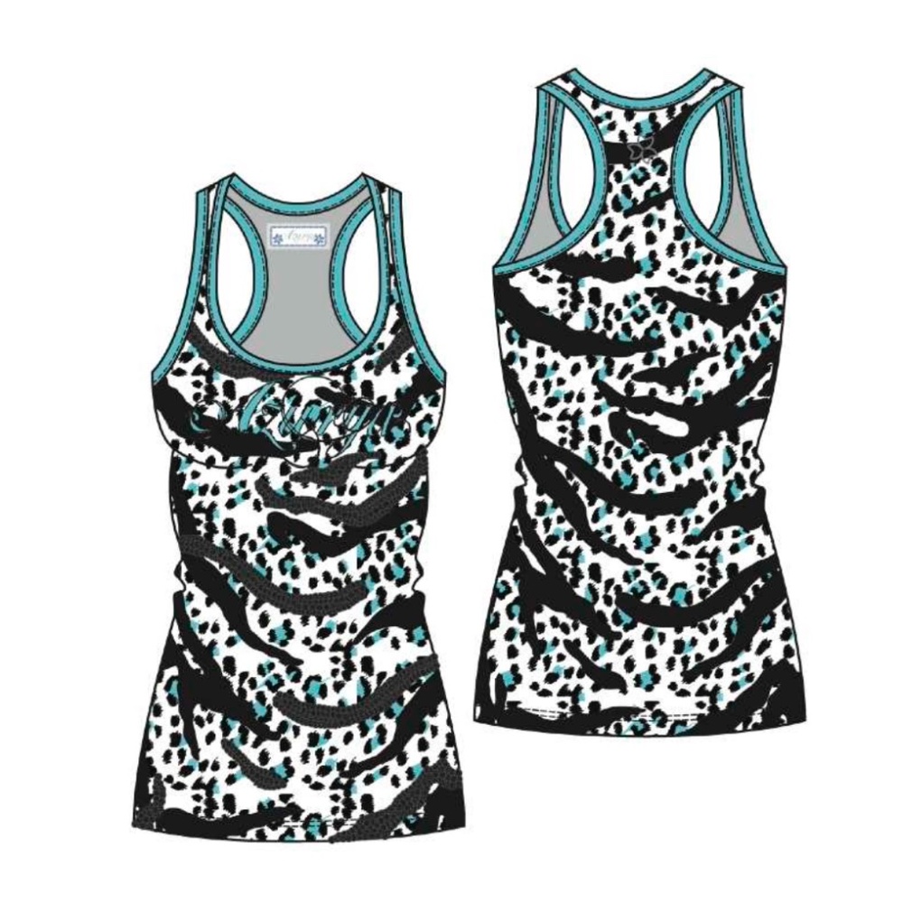 Leaopard & zebra patterns tank top combo white